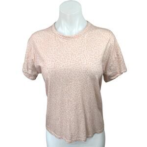 Hatch Maternity Pink Leopard Animal Print Short Sleeve T Shirt Tee Top Size 0